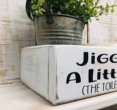 A little bit of, a little bit more, just a little bit, a little bit about, up a little bit. Back Of The Toilet Storage Box Jiggle It Just A Little Bit Etsy In 2021 Toilet Storage Toilet Handle Storage Box