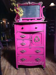 Polynesian Pink Paint Couture A Little Raven Black Glaze Couture Satin Lacquer Gold Gilding Wax By The Pa Shabby Furniture Painting Cabinets Pink Furniture