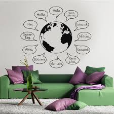Diy wall decor ideas 1. Hello Text Words Phrases Sentences Letters Language Wall Decor World Globe Map Earth Decal Window Vinyl Sticker Handmade Wall Stickers Aliexpress
