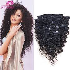 Clip In Human Hair Extensions Deep Curly Virgin Brazilian Human Hair African American Clip In Hair Ex Human Hair Extensions Curly Clip Ins Brazilian Human Hair