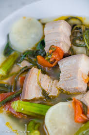 Pork Food Sinigang Na Baboy With Gabi