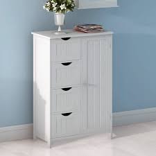 Meuble rangement 80 cm largeur. Meuble De Salle De Bain Sur Pieds Meuble De Rangement Blanc Avec 4 Tiroirs Et 1 Porte 60 30 80cm Cdiscount Maison