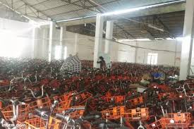 Image result for 共享單車 垃圾場