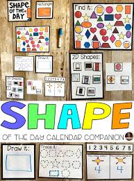 Shape Of The Day Calendar Activities And Companion Digital Learning Preschool Calendar Preschool Circle Time Shapes Preschool