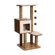Vesper Cat Furniture V High Base 47 8 H Vesper Cat Furniture Wooden Cat Tree Modern Cat Furniture