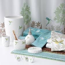 Garden Pond Bath Accessories Hummingbird Awesome Now I Want To Re Do My Guest Bat White Bathroom Accessories Purple Bathroom Accessories Bath Accessories