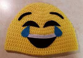 Laughing Emoji Hat Any Size Crochet Character Hats Crochet Tutorial Pattern Crochet Kids Hats