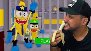 🍌AS BANANA INVADIRAM A PRISÃO DO POLICIAL PEIDÃO BARRY NO ROBLOX!