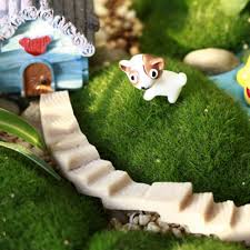 Customizable love lock bridge garden sculpture. Mini Resin Bridge Stair Step Diy Garden Ornament Plant Pot Fairy Garden Decor