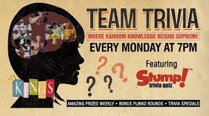 But the wings are thee best around ! Don T Miss Trivia Night Kingsamerica Every Monday Night After Trivia Enjoy 1 2 Off Games Appetizers Pizzas From 10pm Clos Trivia Night Off Game Trivia Quiz