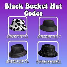 A More Clear Code Codes For Bloxburg Black Bucket Hat Bloxburg Hat Codes Aesthetic