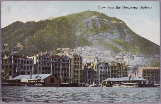 Hong Kong waterfront (Praya) viewed from Victoria Harbour | Historical Photographs of China
