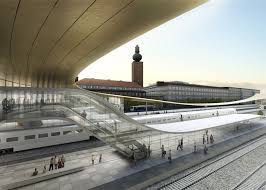 Big Unveils Transport Hub For One Of Sweden S Biggest Cities Train Station Architecture Transport Hub Travel Center