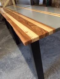 Concrete Hickory Wood Dining Table Etsy Dining Table Hickory Wood Wood Dining Table