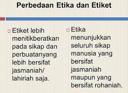 Adalah perilaku yang dianggap pas. Etika Dan Etiket Pengertian Macam Jenis Ciri Prinsip