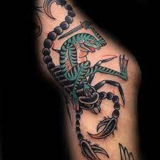 60 Traditional Scorpion Tattoo Designs For Men Old School Ideas Traditional Scorpion Tattoo Traditional Scorpion Tattoo Design Tattoo Designs Men