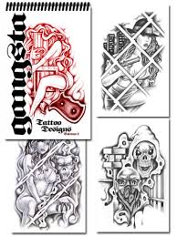 It is common to have the name of the person tattooed on the back of the neck or have a motto tattooed on the chest. Gangsta Tattoo Designs Volume 1 Various Artists Amazon Com Books