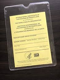 Coronavirus yellow card reporting site. International Certificate Of Vaccination Or Prophylaxis With Plastic Cover Amazon Com Books
