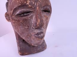African Tribal Art Madeleine Mask LUBA-DR CONGO