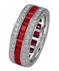 A wedding anniversary is the anniversary of the date a wedding took place. Ruby Diamond Wedding Band Jacob Co