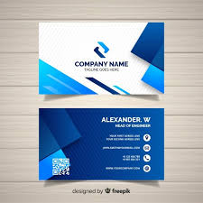 Download Business Card Template With Geometric Shapes For Free Vector Business Card Blue Business Card Design Download Business Card