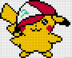 Apres Notre Selection De Pokeball Nous Nous Attaquons A La Mascotte Du Dessin Anime Pokemon Nous Avon Pixel Art A Imprimer Grille Pixel Art Modele Pixel Art