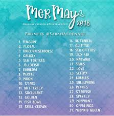 Mermay Challenge Drawing Challenge Creative Drawing Prompts Sketchbook Challenge