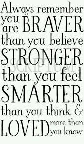 Always remember you are braver than you believe, stronger than you seem, smarter than you think and twice as beautiful as you. Pin On Let It Be Coping With Anxiety Depression And Chronic Illness