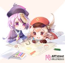 Metadinha da qiqi e da klee de genshin impact. Qiqi Klee Rose 4r0 Illustrations Art Street