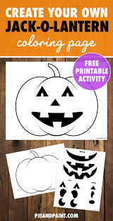 Printable witch hat jack o lantern coloring pages. Create Your Own Jack O Lantern Coloring Page Free Halloween Printable