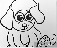 Het vrolijke konijnenhol juli 2015. Zelfklevende Poster Baby Puppy Cartoon Kleurplaat Pixers We Leven Om Te Veranderen