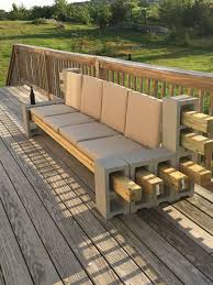 Cinder Block Sofa 6 4x4x10 S 10 Cinder Blocks I Sealed With Masonry Sealant Glued Together With Diy Patio Diy Patio Furniture Cinder Block Furniture
