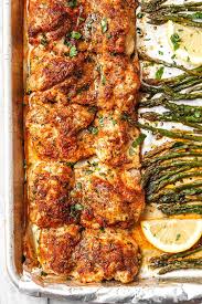 Oven Baked Chicken Recipe With Asparagus Sheet Pan Meals Chicken Oven Baked Chicken Chicken Asparagus