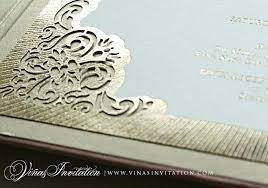 Vinas Invitation Vinas Sydney Vinas Indonesia Custom Wedding Invitation Wedding Custom Invitation Gold Embossed Silver Hot Stamp Simple Elegant Any Ques