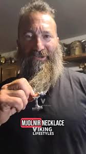 Thor’s Mjolnir Chain ⚡️ , Order yours ➡️ vikinglifestyles.com,  @erik1gladius , #mjolnir #thorshammer #norsemythology #viking #vikingage  #vikingchain #vikingjewelry