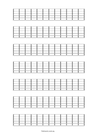 Blank Neck Diagram 07x12 Blank Fretboard 7 Blocks With 12