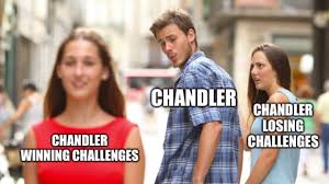 Who was eliminated in the second challenge of mrbeast? Mr Beast Chandler Meme Youtube