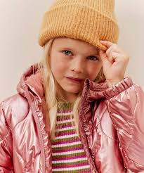 Doudoune à capuche rose fille