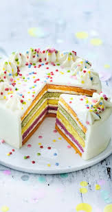 Rainbow Cake Gateau Arc En Ciel 6 Parts Surgeles Picard Mousse Chocolat Blanc Gateau Dessert