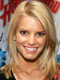 Jessica Simpson Highly New 100 Remy Human Hair Mid Length Layered Straight Lace Bob Wig About 14 Inches Jessica Simpson Hair Celebrity Hairstyles Hair Styles
