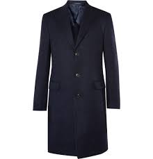 Gieves Hawkes Striped Wool And Cashmere Blend Overcoat Mr Porter Leather Jacket Style Men S Coats And Jackets Winter Outfits Men