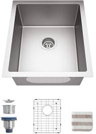 Single bowl kitchen ss sinks. Bar Sink Torva 15 X 17 Inch Undermount Kitchen Sink 16 Gauge Stainless Steel Wet Bar Or Prep Sinks Single Bowl Fits 18 Cabinet Buy Online In Aruba At Aruba Desertcart Com Productid 104659901