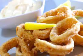 · dip in cornflour and then in beaten eggs and repeat the process again if . Crispy Fried Calamari Recipe Kalamarakia Tiganita My Greek Dish