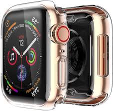 Amazon Com Smiling Case For Apple Watch Series 6 Se Series 5 Series 4 40mm With Built In Screen Protector Iwatch Overall Protective Tpu Clear Case 2 Pack