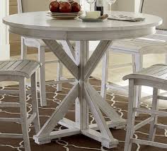 Find distressed wood kitchen tables. Willow Distressed White Round Counter Height Dining Room Set From Progressive Furniture Coleman Furniture