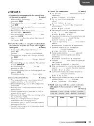 Developing vocabulary 4 write two true sentences 20 feb 2021. Unit Test 5 Pdf Test Assessment Quality Of Life