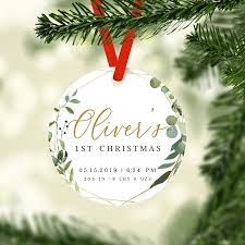Baby S 1st Christmas Ornament Personalized Baby Ornament Etsy