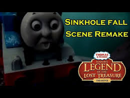 Sodor's Legend of the Lost Treasure Sinkhole Fall Scene Remake