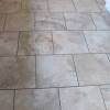 Place a rug before each sink in a vanity, in front of the toilet. 3