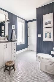 With navy blue as the main color for a nautical design, it's the perfect accent to your home. Navy And Gray Nautical Boy Bathroom The Lilypad Cottage
